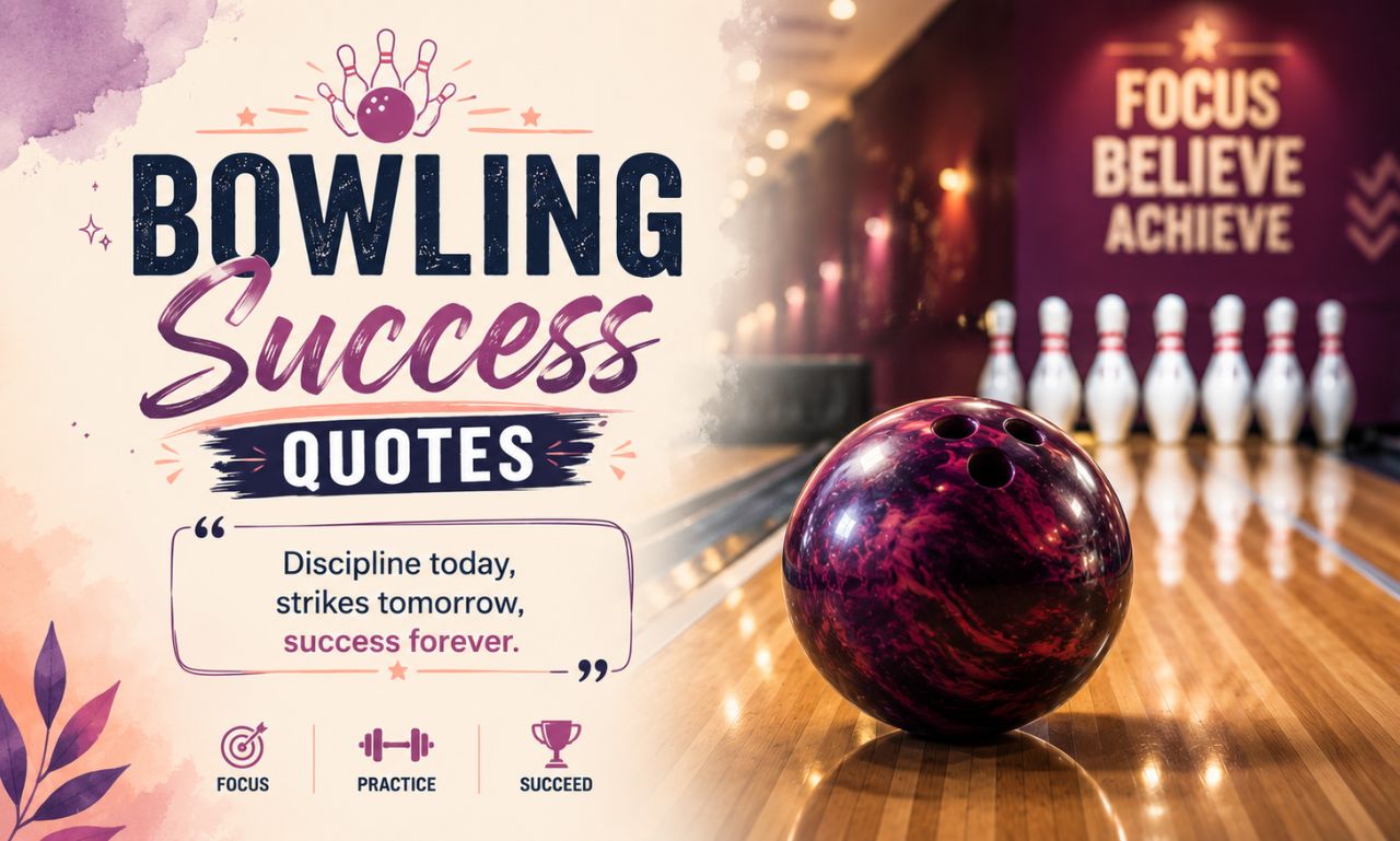 Bowling Success Quotes inspiring bowlers to achieve strikes, build confidence, and reach their goals through practice and determination.