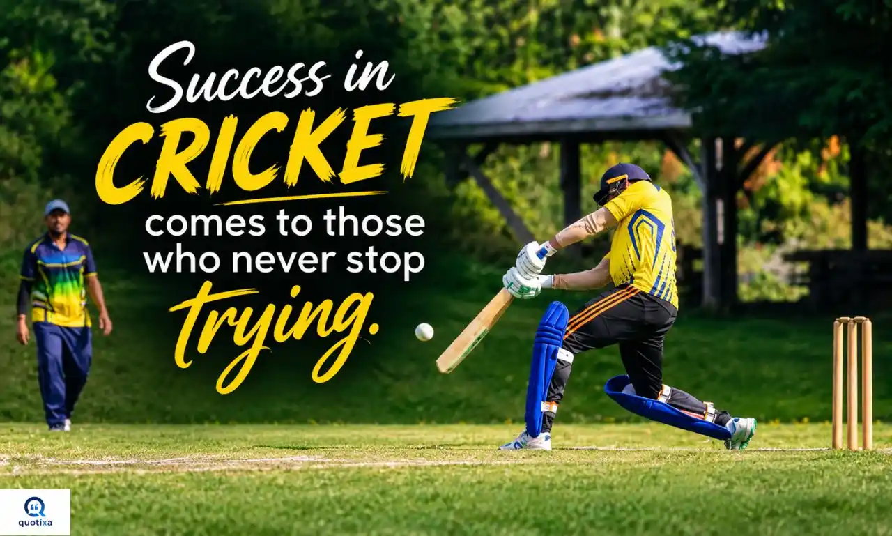 Cricket Quotes About Success inspiring players to achieve greatness