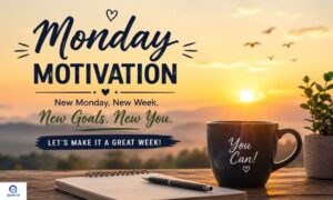 Monday Motivation Quotes with inspiring sunrise background