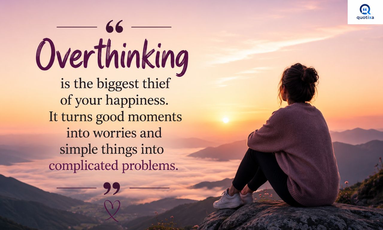 Overthinking Quotes inspirational words to calm your mind, reduce stress, and find inner peace