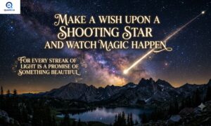 Shooting Star Quotes Magical Sayings featured image with a glowing shooting star in the night sky, inspiring hope, dreams, love, and new beginnings.