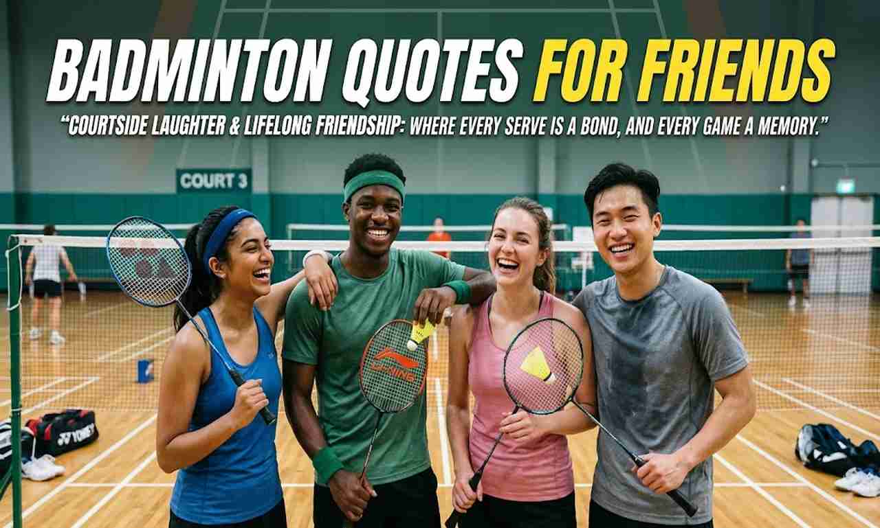 Badminton Quotes for Friends: Badminton quotes about friendship, teamwork, and unforgettable matches