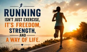Running Quotes with a runner on a scenic trail, inspiring motivation, endurance, and perseverance for every mile.