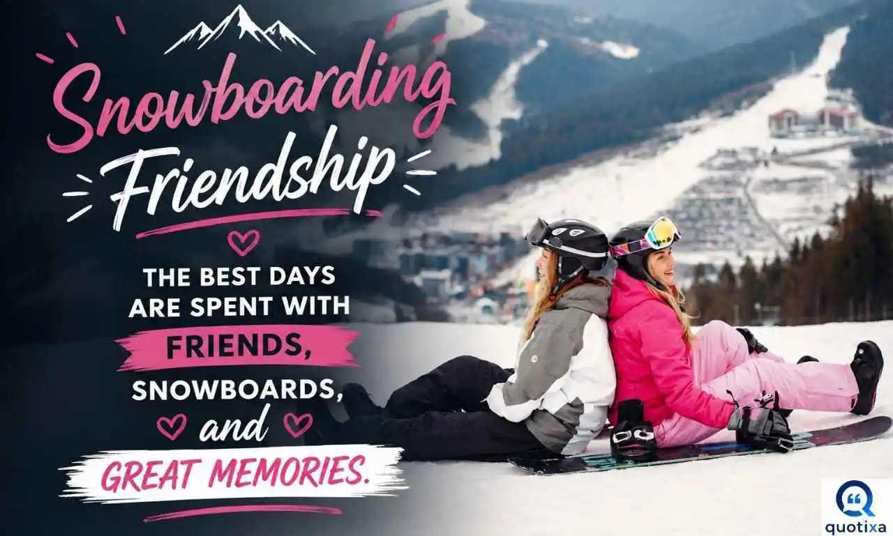 Snowboarding Friendship Quotes for Friends and Mountain Adventures
